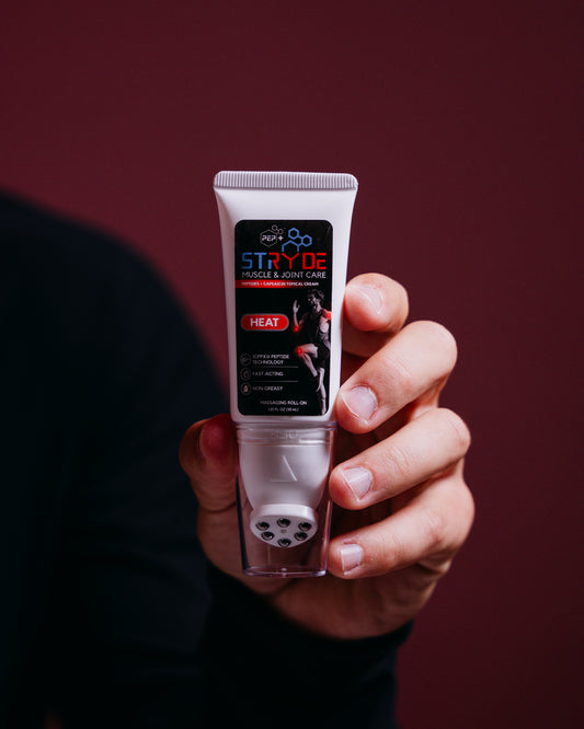 PEP+ STRYDE HEAT Massaging Roll-On — Warming Cream (30mL)
