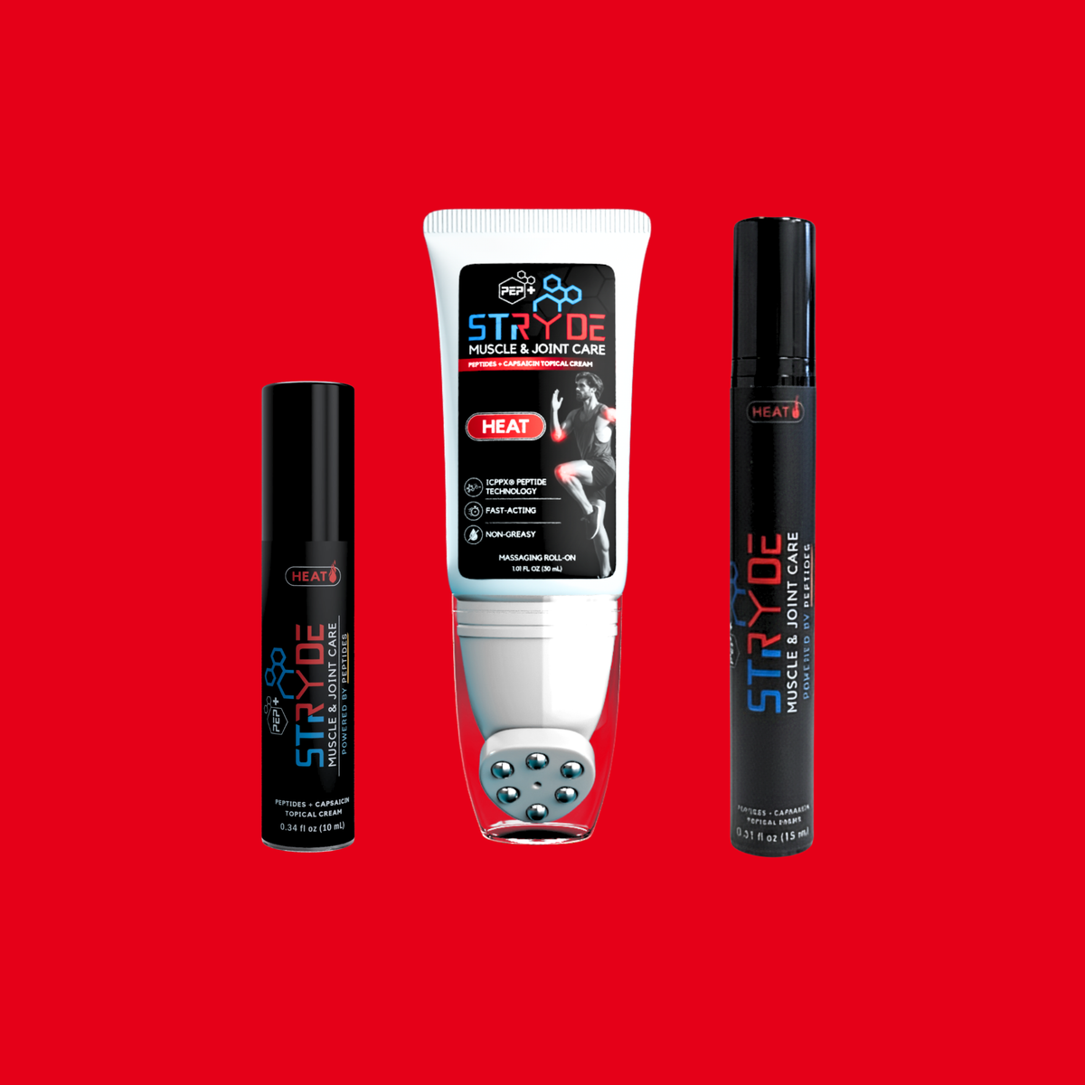PEP+ STRYDE HEAT muscle and joint cream