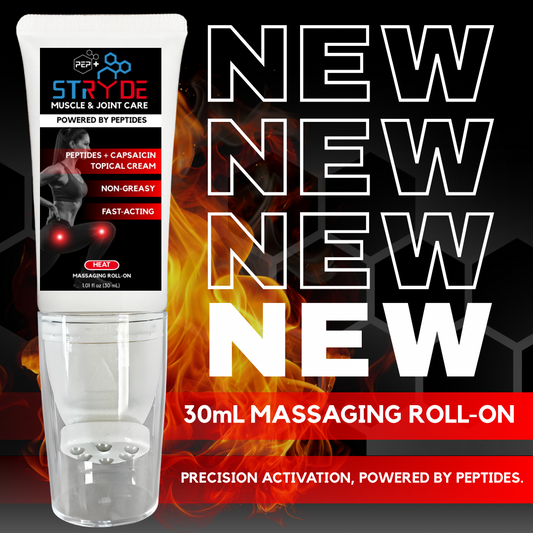 PEP+ STRYDE HEAT - 30mL Massaging Roll-On